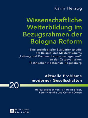 cover image of Wissenschaftliche Weiterbildung im Bezugsrahmen der Bologna-Reform